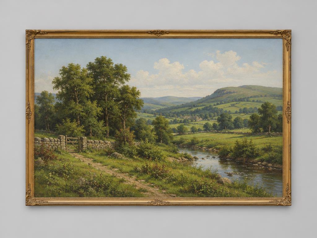 Pastoral landscape, oil on canvas