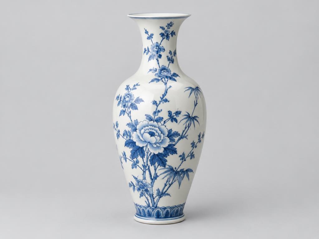 Blue & white porcelain vase